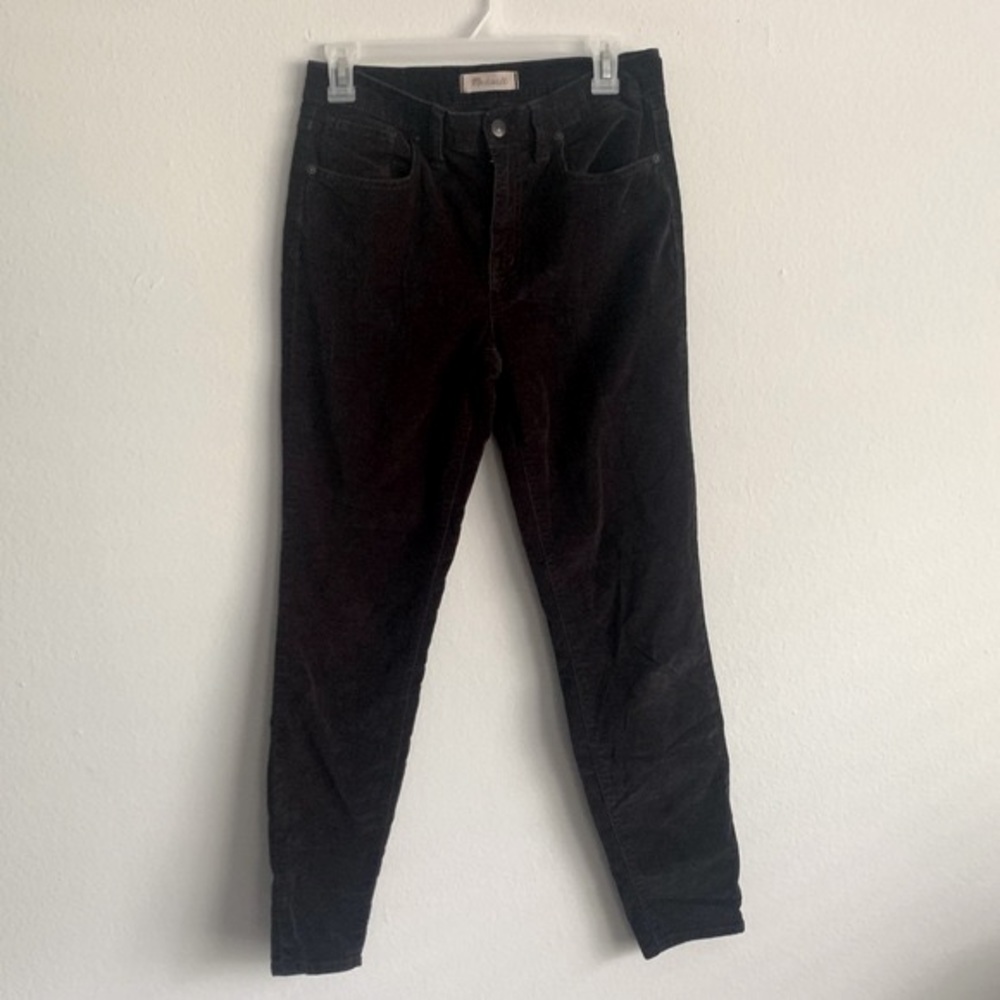 Madewell 9” High Riser Skinny Skinny Black Corduroy Jeans Pants